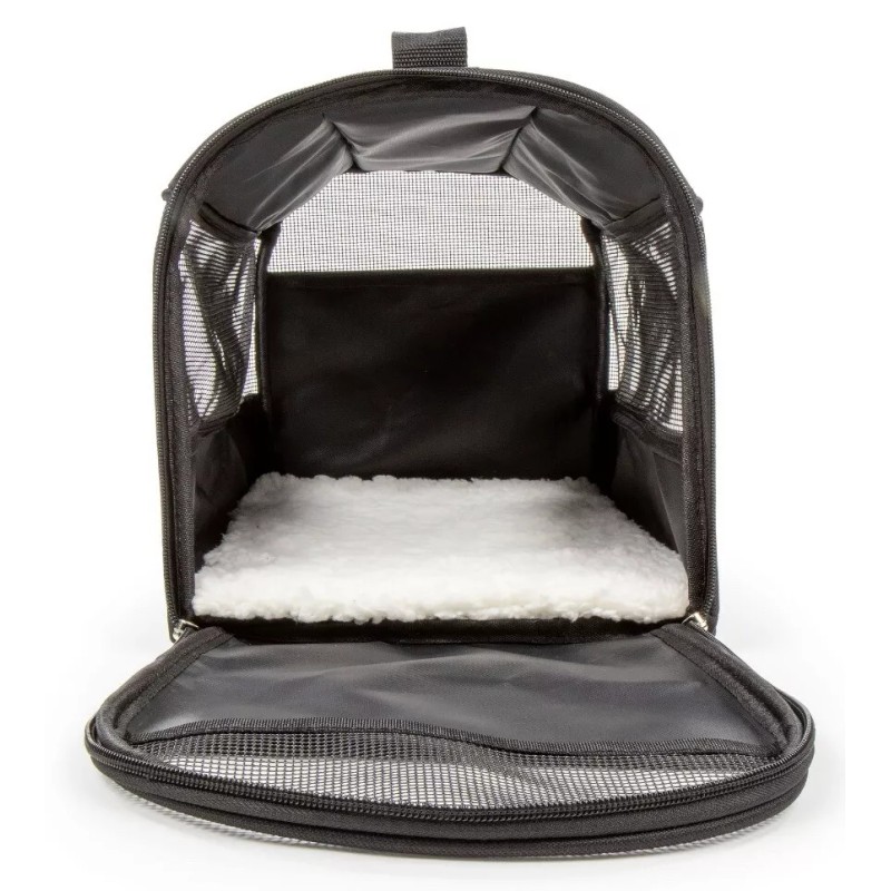 Vibrant Life PET CARRIER Small Guaranteed on-Board Soft-Sided Black, 16