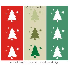 Stencils by Joanie Winter Stencil Prim 3" tall Tree Star Snowflake Christmas Pine DIY Art Sign