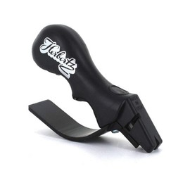 Herbertz Messerschärfer - V förmiger Schärfeinsatz - schwarzes Kunststoffgehäuse - Kunststoffschutzbügel