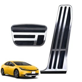 SUVVNE Prius 60 Series Stainless Steel Pedal, New Prius 60 Series, 5th Generation, No Tools Required, Dedicated Design for PRIUS 60 Series (January 2023 - Present), Brake Axle Cover, Anti-Scratch