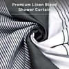 SNOMEL Boho Shower Curtain Set, Cloth Farmhouse Shower Curtain with