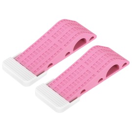 sourcing map 2 Pcs Door Stoppers for Bottom of Door, 25mm/0.98 Inch Door Stops, Rubber Door Stopper Wedge Anti Slip, Window Stopper Door Stackable, Pink