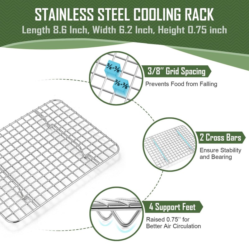 9 Inch Baking Sheet Pan with Cooling Rack Set, Joyfair