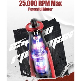 AVID POWER Cordless Rotary Tool 2.0 Ah 8V Rechargeable Rotary Tool, 4 Front LED Lights, 5 Speeds, 60 Pcs Rotary Accessories with Bag for Carving, Engraving, Sanding, Polishing and Cutting - Red