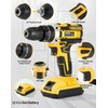 21V Cordless Drill Driver Kit, 25+1 Clutch, 2 Batteries &