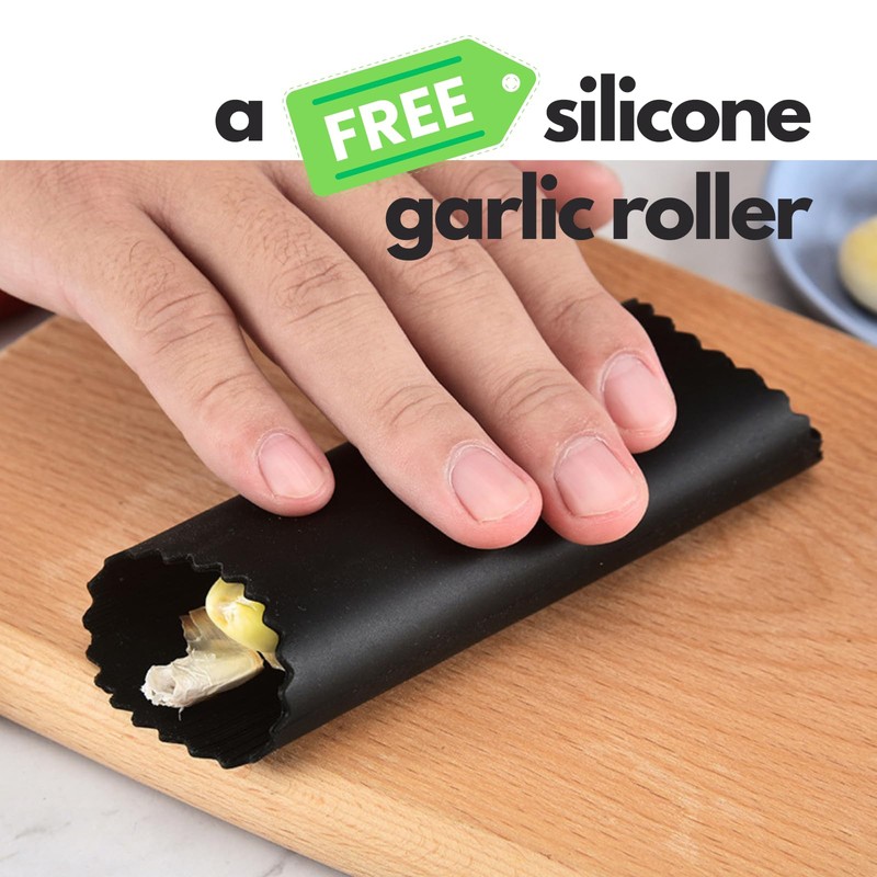 CLOVE Premium 18/8 Stainless Steel Garlic Press Rocker, 100% Anti-Rust