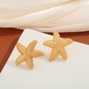 ENSKEFEN Gold Starfish Statement Stud Earrings for Women Trendy Boho