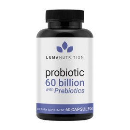 Luma Nutrition Probiotics 60 Billion CFU with Prebiotics - Probiotics for Women and Men - Formulated for Digestive Enzyme Health - Vegan & Gluten-Free - 60 Capsules