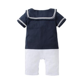 Lito Angels Matrosen Kostüm Kleidung Verkleidung Strampler mit Mütze Hut für Baby Jungen Größe 9-12 Monate 80, Marineblau