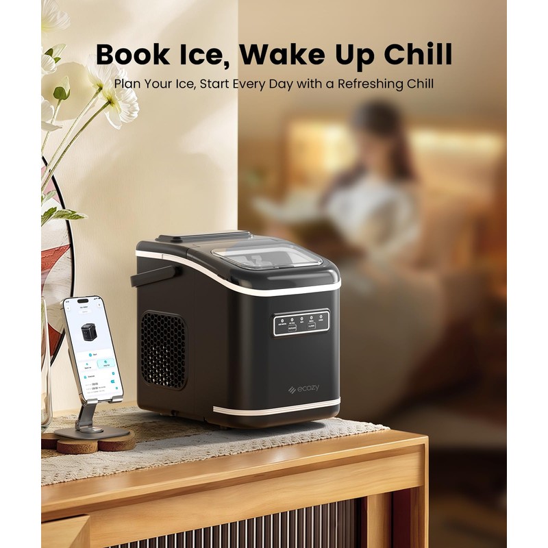 ecozy Smart Ice Maker, Portable Ice Makers Countertop with App