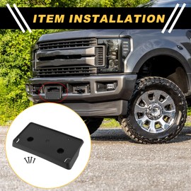 REPAIROCK License Plate Bracket for Dodge for Ram 1500 2013-2019 Front Bumper License Plate Frame Bracket Holder Mounting Accessories Plastic W/Screws 1 Set