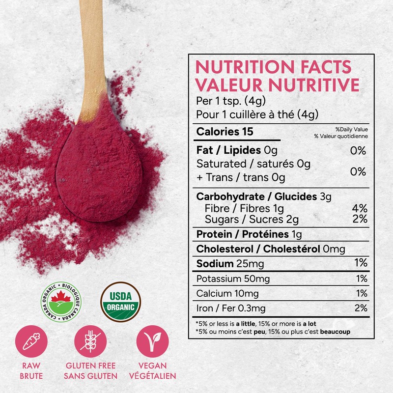 Rootalive - Organic Beetroot Powder, Raw and Vegan Beet Powder