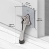 One-touch doorstop adhesive bracket (white, 4inch x 1pack)