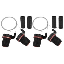 Keenso Bicycle Shifters,2 Pair Mountain Bicycle Bike Speed Shifter Shift Derailleur Handle Twist Grip Gear Shift Transmission for Mountain Bike Riding