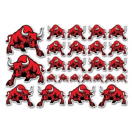 A5 Sticker Sheet Spanish Bull Vinyl Stickers - Red Angry Bike Car Animals Scrapbooking Decoration Label Friend Girls Boys Aesthetic #4827
