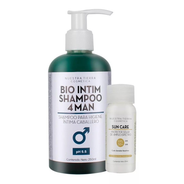 Nuestra Tierra Cosmética Ancestral Shampoo Orgánico Para Higiene Intima Para Caballero 250ml