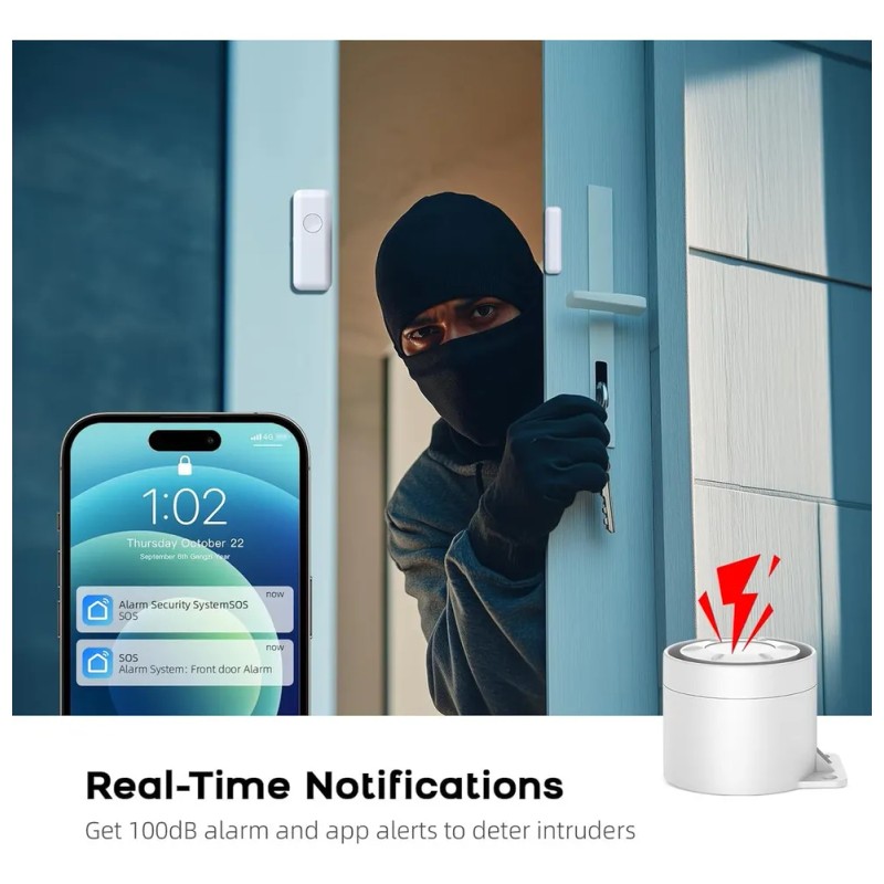 Sistema De Alarma Wifi Gsm Tuya Smart Life App Control