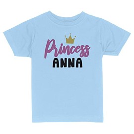 Princess Anna Toddler Kids T-Shirt 3T Light Blue