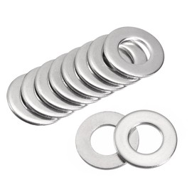 sourcing map 5/16" 316 Stainless Steel Flat Washer for Screw Bolt 100Pcs