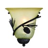 Sierra 1 Light Bronze Rustic Pinecone Half Moon Wall Sconce