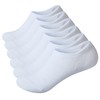 Dlunsy Women's Cotton No Show Socks White Invisible Liner Socks