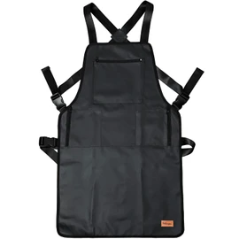Pelocapa Barber Apron Hair Stylists Tools Apron Professional Waterproof Haircutting Apron with 3 Pockets, Black