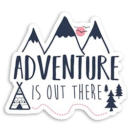 2 x 10cm Adventure Vinyl Stickers - Mountains Camping Fun Luggage Sticker #30027 (10cm Wide)