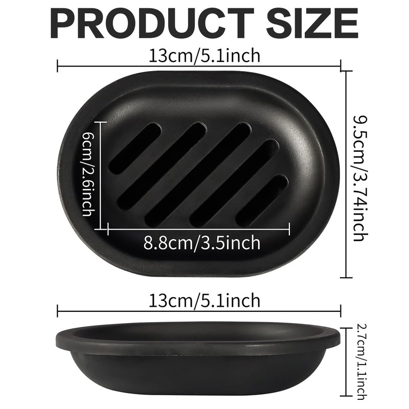 2-pack Soap Dish, Soap Holder, Soap Saver, Easy Cleaning, Dry,