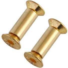 TEAMWILL 10PC Brass Knife Handle Pin Rivets Knife Fasteting Screws Lock Flat Hex Head US