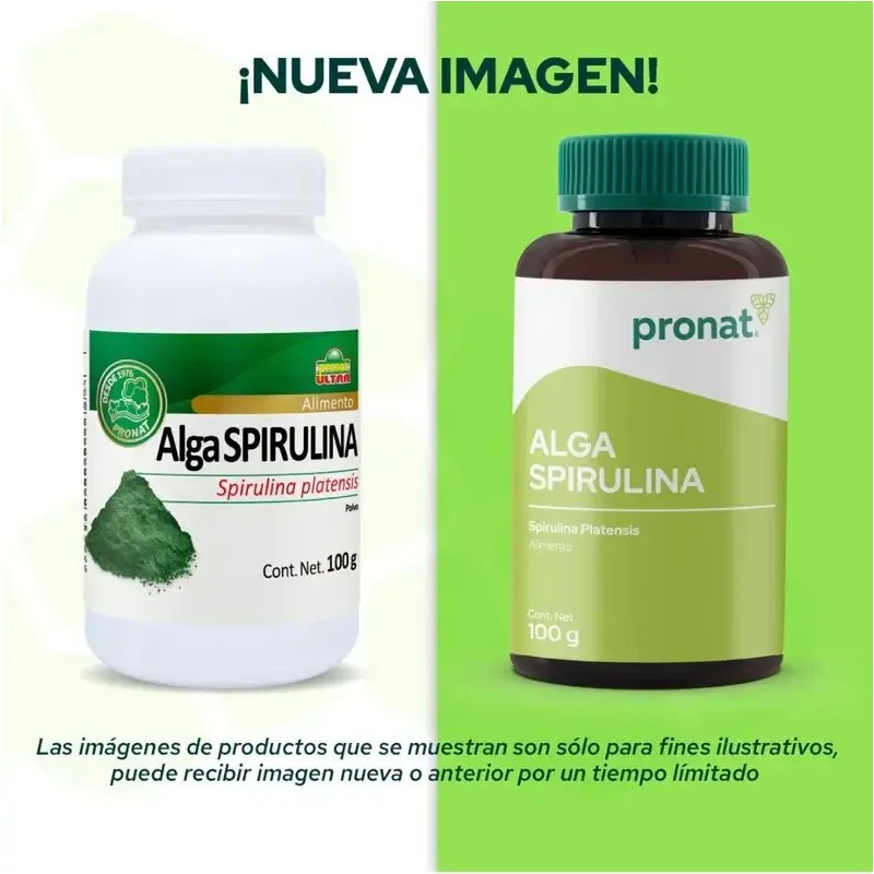 Alga Espirulina Orgánica En Polvo 100 Grs Pronat Spirulina