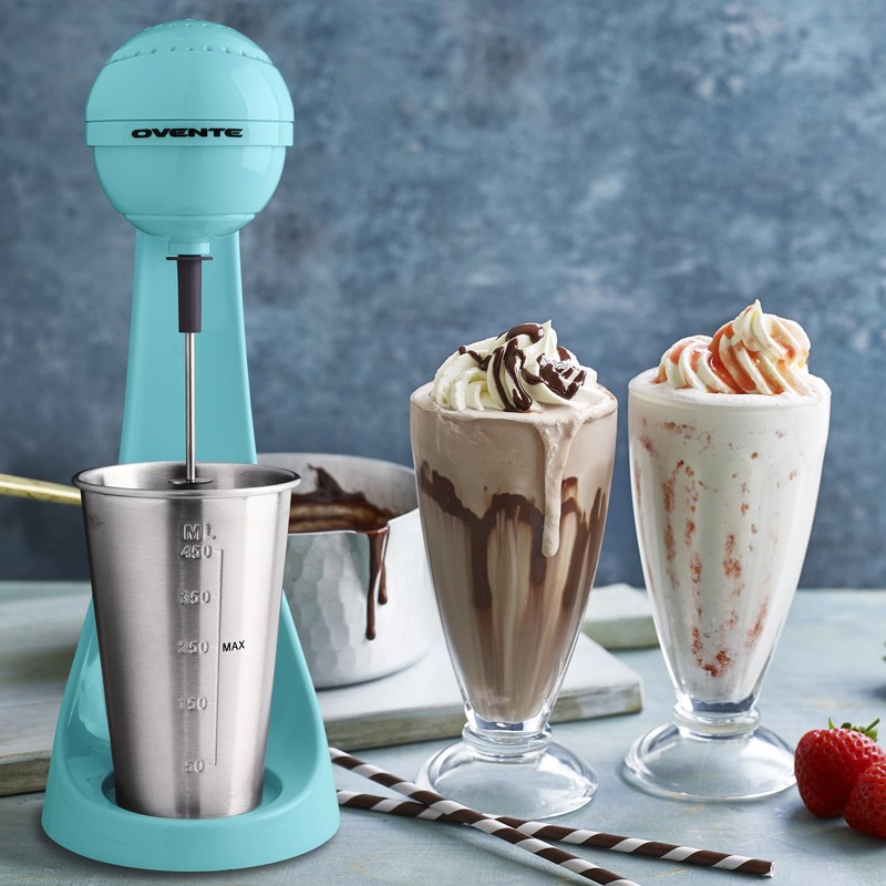OVENTE Classic Milkshake Maker Machine with 2 Speed Setting, Safety