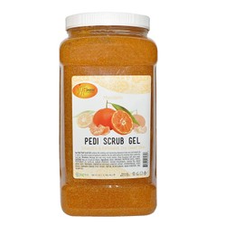 SPA REDI - Exfoliating Scrub Pumice Gel, Mandarin, 128 Oz - Manicure, Pedicure and Body Exfoliator Infused with Hyaluronic Acid, Amino Acids, Panthenol and Comfrey Extract - Glow, Polish, Smooth and Moisture Skin - Body, Hand and Foot