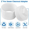 2" PVC Sewer Cleanout Adapter with Plug Pipe Fitting, PVC