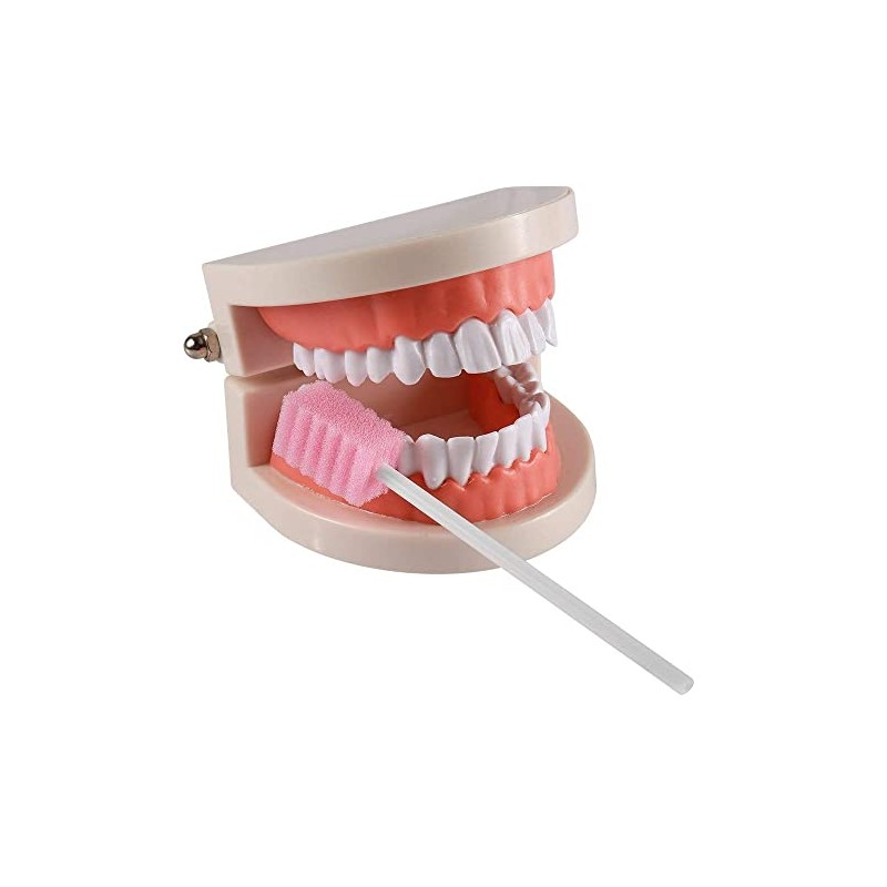 Wellgler's Disposable Oral Care Swabs,Sterile Sponge Mouth Swabs,Individually Wrapped (250pcs,Pink)