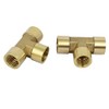 Sourcingmap 1/4BSP Female Thread Brass T Shape Tube Pipe Connecting