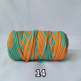 GNSN 165 Yards/roll Colorful T-Shirt Yarn Spaghetti Knitting Crochet Yarn Cotton Cloth for DIY Knit (14#,1 Roll)