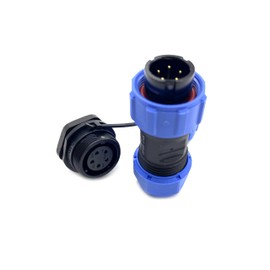bayzconn SP17 5-Pin Connector Aviation Plug, IP68 Male Plug and Female Socket Cable Connector 5 Pin Mounting on Rear Nut Aviation Plug 500V 5A