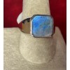 Natural Creations Men’s Sterling Silver Ring Size 8 Rainbow Moonstone