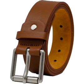 Ossi Mens 38mm Smart Casual Jeans Black Belt Size 28" - 60" (Tan - Large)