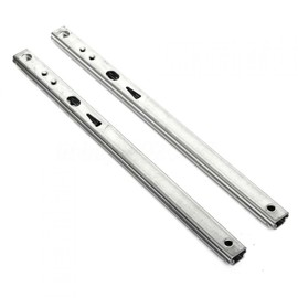 Kisbeibi 1 Pair Stainless Steel Full Extension Drawer Slides Side Mount, Ball Bearing Metal Rails Track Guide Glides Runners, Heavy Duty 7.2" 9.7" 10.9" 13.5" 16 inch (size:10inch)