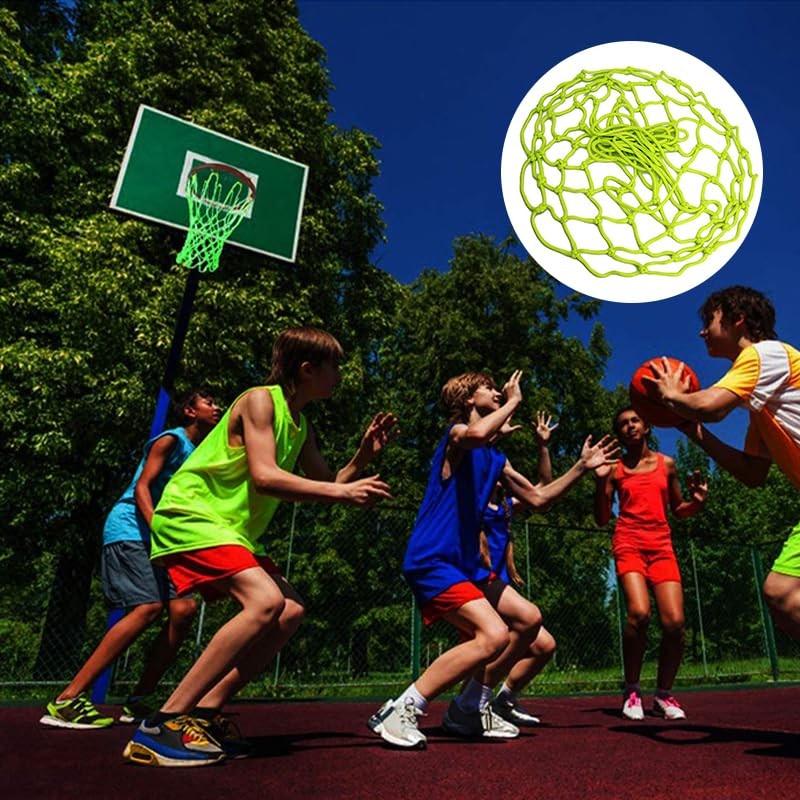 AIMALL Glow-in-The-Dark Basketball Net, High-Quality Fluorescent Light-Up Hoop Net, Durable