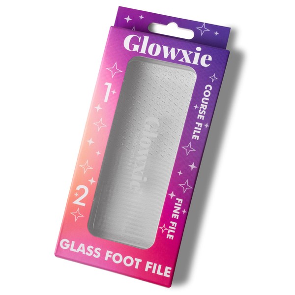 Glass Foot File by Glowxie | 2 Files in 1 (Scub+Buff) | Dead Skin & Callus Remover | Long Lasting | Hypoallergic