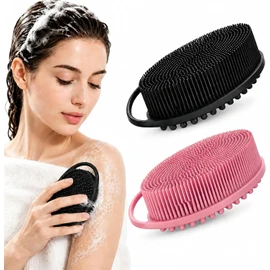 2 Piezas Cepillo Corporal de Silicona Doble Cara para Exfoliar y Masajear