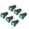 25PCS Push Button Switch with Light 16mm Square Self Locking