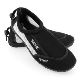 SEAC Splash, Adult and Children's Rock Shoes, Quick Drying, Shoes for The Sea, Beach and Pool, Black/White, 6