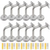 ZOENHOU 12 Pack Stainless Steel Handrail Brackets, Curved Handrail Brackets