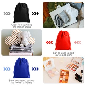 TIECHI 12Pcs Drawstring Shoe Bag, Portable Shoe Bags for Travel, Dust-Proof Medium Packing Cloth Bag, Non-Woven Storage Drawstring Bag for Toy Shoes Boots High Heel Socks (6 Colours)