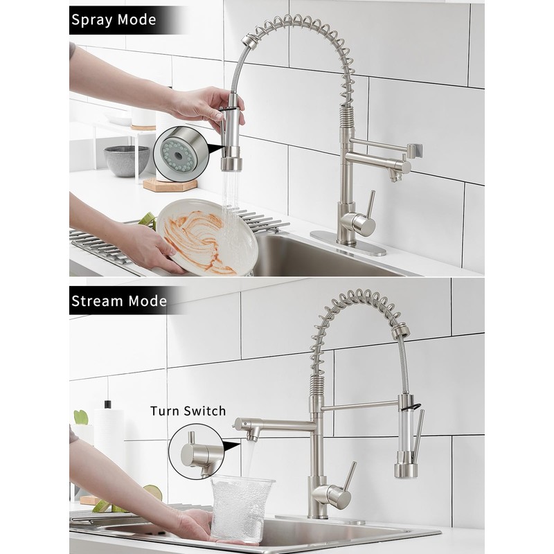 AIMADI Faucet for Kitchen Sink,Commercial Single Handle Single Hole