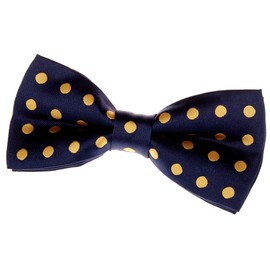 Moños de Pajarita hombre con lunares de para, 11,5 cm de Retreez - Azul marino y Amarillo