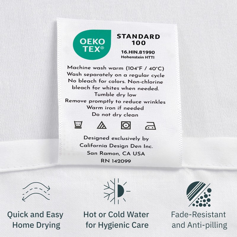 California Design Den Split King Sheets Sets for Adjustable Bed